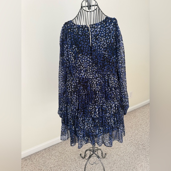 Ted Baker London | Midnight Bloom Tiered Mini Dress | Size 3 (US 6-8) - Picture 6 of 6